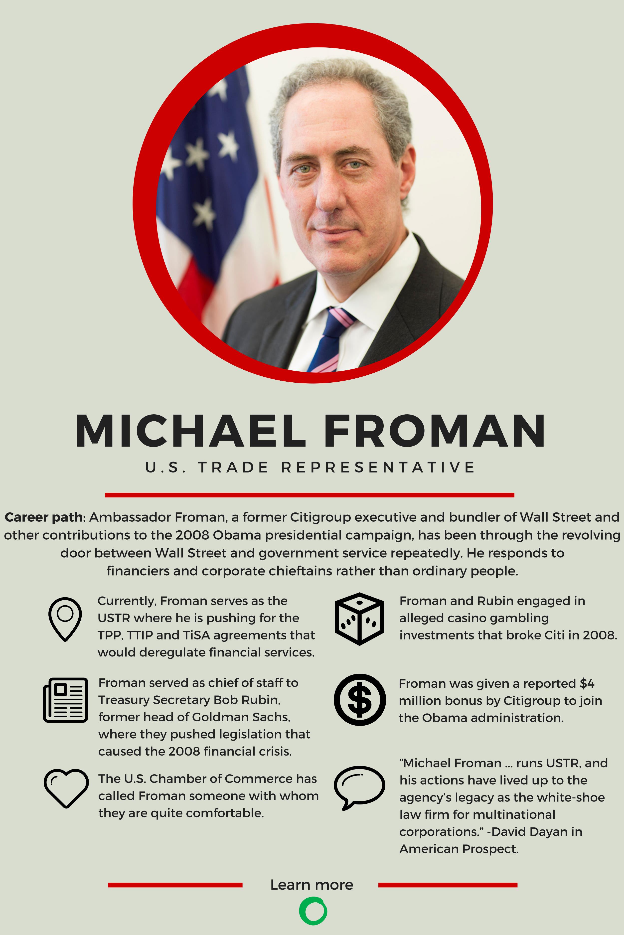 Michael Froman stats card Michael Froman stats card