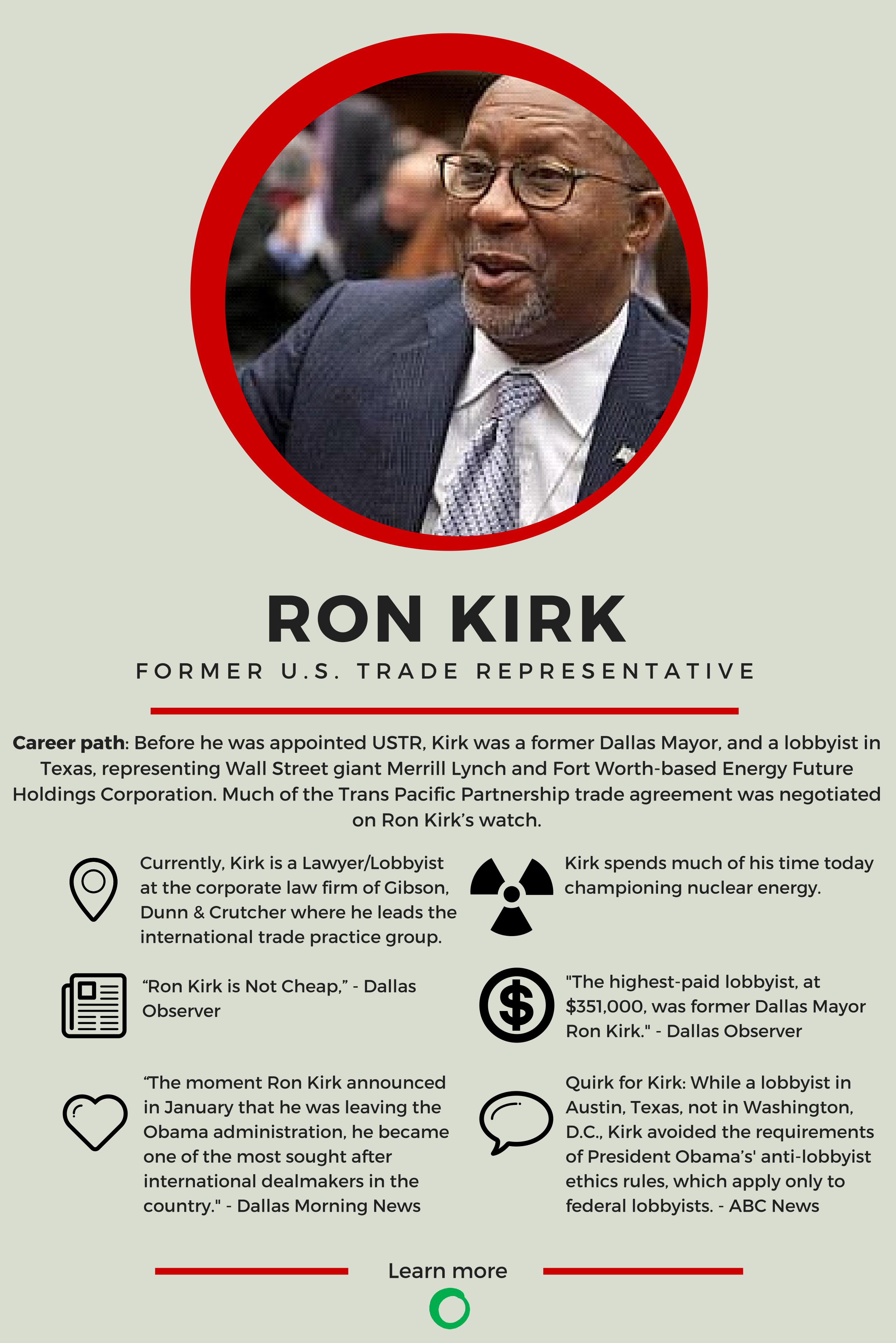 Ron Kirk stats card Ron Kirk stats card